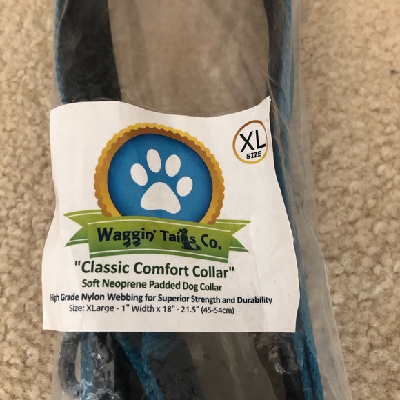 Waggin’ Tails Co Classic Comfort Collar Soft Neoprene Padded Blue size XL - Picture 5 of 5